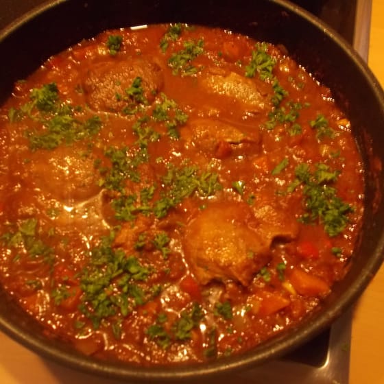 italiaans hoofdgerecht met kip